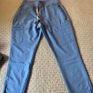 Figs Petite Large Light Blue High Waisted 2.0 Petite Skinny Scrub Pants